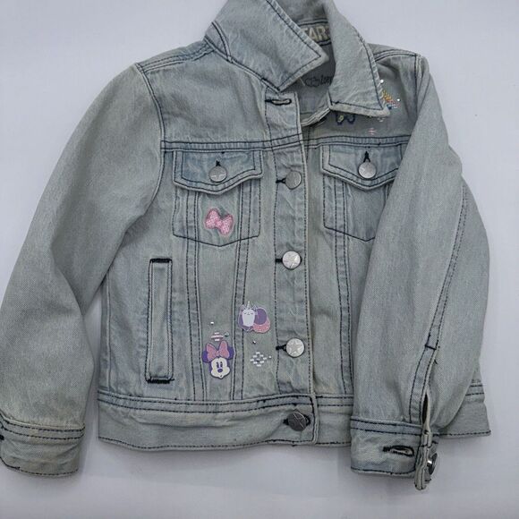 NWOT GIRLS DISNEY STORE SZ 4 T DENIM JACKET MINNIE‎ MOUSE - Picture 1 of 7